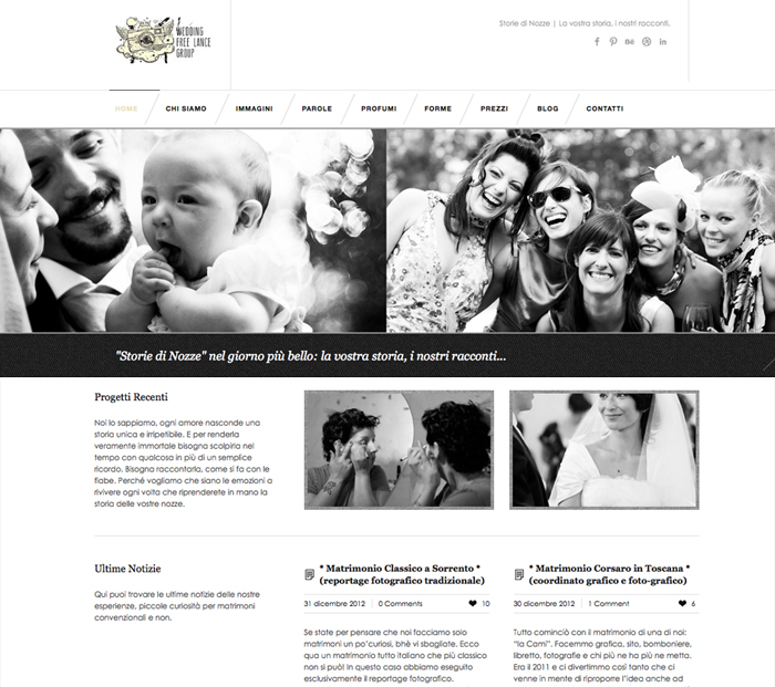 homepageSito web Storie di Nozze